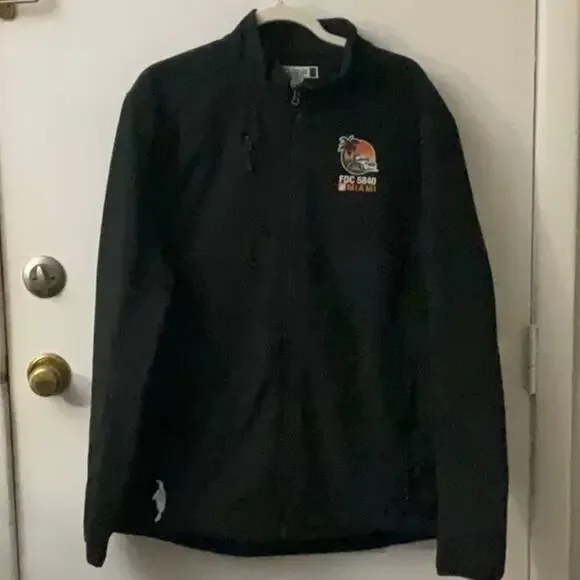 Clique Black Zip Up Jacket L NEW No Tag Home Depot Miami Trucker Bikercore FDC - Picture 1 of 12